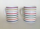 Tesco Multicoloured Horizontal Striped Mugs  New