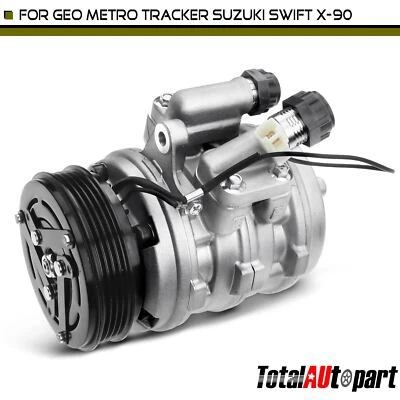 A/C Compressor w/ Clutch for Suzuki Swift 1989-1994 X-90 1996-1998 Geo Metro - Image 1 of 4