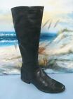 Born 9 M /40.5 Black Leather Casual Knee High Boot Full Side Zip Low Heel Womens