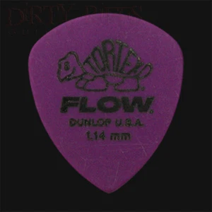 Dunlop Tortex Flow Standard Guitar Picks Purple 1.14mm - Packs Of 1 to 24 - Picture 1 of 1