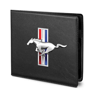 Ford Mustang Tri-Bar Car Auto Insurance Registration PU Leather Document Wallet - Bild 1 von 5