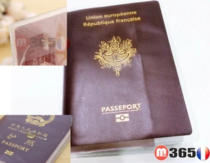 Protège passeport étui pochette de protection passeport voyage vendeur Français - Imagen 1 de 4