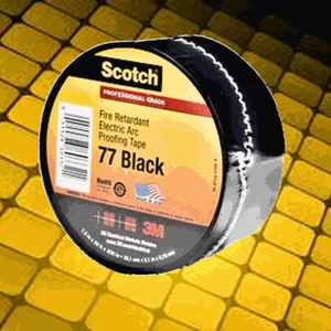 3M Scotch 77 Fire-Retardant Electric Arc Proofing Tape, 20 ft, Black, (Qty 1) - Picture 1 of 3
