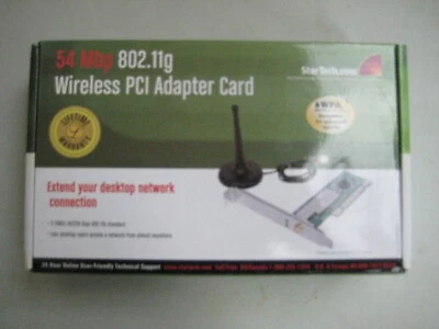 NEW Startech Wireless PCI Adapter Card -54 Mbps 802.11g  - Image 1 of 2