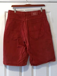 Y2K MARITHE FRANCOIS GIRBAUD RED SHORTS SIZE 34 - Picture 1 of 11