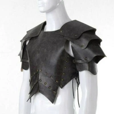 Кожаный доспех средневековой войны жилет нагрудник larp косплей доспехи W валун SCA - Изображение 1 из 3