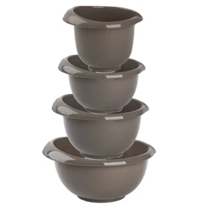 1x Backschüsseln Rührschüssel Küchenschüssel Salatschüssel 4er-Set Braun - Bild 1 von 3