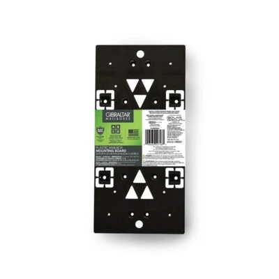 Gibraltar Mailboxes Black Plastic Mailbox Mounting Board .090 Ga. 13-1/16 in. L - Image 1 of 3