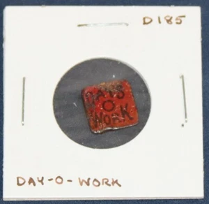 Tabakanhänger aus Blech, Days O Work - Bild 1 von 1