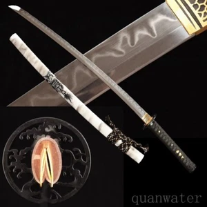 1095 Stahl Yamagata Ton gehärtet japanisches Samuraischwert Katana Eisen Tsuba - Bild 1 von 8