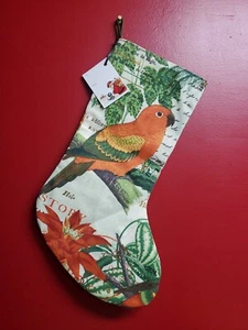 Weihnachtsstrumpf handgefertigt voll gefüttert 17" tropischer Papagei - Bild 1 von 2
