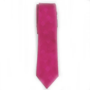 Neu mit Etikett maßgeschneiderte rosa karierte Polyesterkrawatte 3 x 59 Barbiecore - Bild 1 von 3