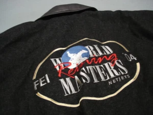 Giacca pelle/feltro equitazione FEI World Reining Horse Masters 2004 nuova! - Foto 1 di 5