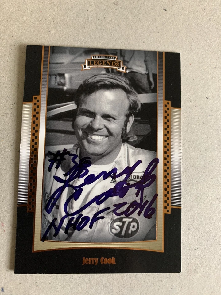 Jerry Cook autographed race card - Image 1 of 1