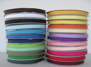 3/8" Grosgrain Ribbon Solid Color U Pick Lot 50 Yards - Picture 1 of 27