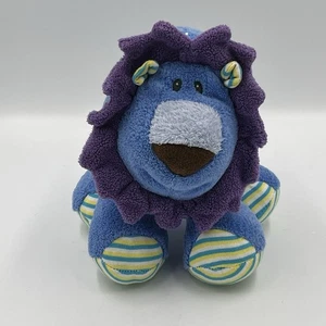 Vintage Gund Baby Happy Moments Busybuds Plush Lion Blue - Picture 1 of 6