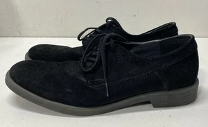 Calvin Klein Men's Black Suede Oxford Yago Dress Shoes Size 11.5 - Picture 1 of 7
