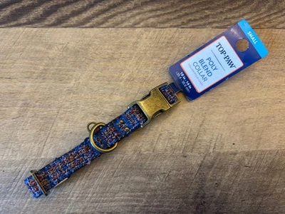 Collar de perro con pata superior pequeño ajustable de 10-14 pulgadas clip de metal mezcla de polietileno rústico Foto 1 de 4