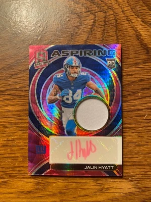 2023 Panini Spectra - Aspiring Patch Autographs Jalin Hyatt #APA-JHY Neon... - Image 1 of 2