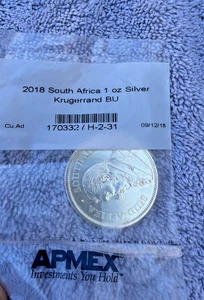 2018 .999 Silber Südafrika Krügerrand - eine Unze Feinsilber - Bild 1 von 17