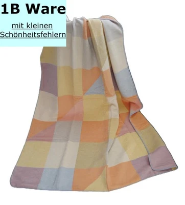 Kuscheldecke 150x200 cm Baumwolle Dralon Biederlack Wohndecke pastell bunt 1b - Bild 1 von 4