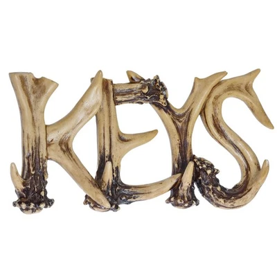 Deer Antler Hook Key Holder Home Decor, Wall Mounted Rustic Keys Inscribe Key... - Image 1 of 3