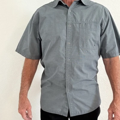 Wolverine Men's Size Large Gray Short Sleeve Shirt Outdoor Hiking Casual Comfort - Image 1 of 4