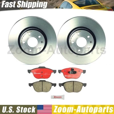 Rotores de freno delanteros y pastillas de freno Brembo OE para 2008 2009 2010 2011 12 Volvo C30 Foto 1 de 4