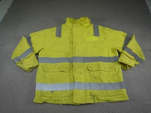 Bulwark Jacket Mens Large Yellow Flame Resistant Hi Vis Reflective 31 ATPV - Picture 1 of 21