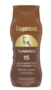 COPPERTONE Tanning Sunscreen Lotion, SPF 15 TEN BOTTLES 8 Oz. - Picture 1 of 13