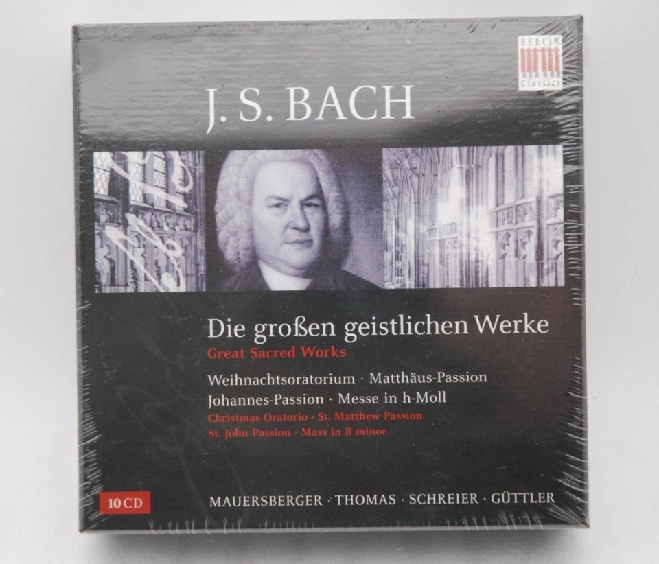 [Neu] CD Box Johann Sebastian Bach Groß Sacred Works 10CDs Set Fabrik Verpackt - Bild 1 von 4