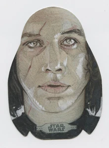 Star Wars Aufstieg Skywalkers gestanzte Porg Skizzenkarte Kylo Ren von Matthew Hirons - Bild 1 von 2