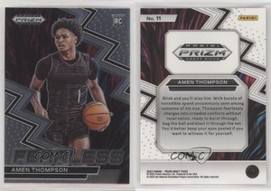 2023-24 Panini Prizm Draft Picks Fearless Amen Thompson #11 Rookie RC
