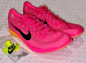 NIKE ZoomX Dragonfly Pink Distance Track Spikes Shoes 6 7.5 9 10 12 12.5 13 14 - Picture 1 of 16