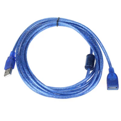 1.5m/3m/5m USB 2.0 A Male To A Female M/F Extension Extender Cable Cord Blue - Image 1 of 4