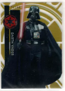 STAR WARS 2015 TOPPS HIGH TEK 4 DARTH VADER GOLD RAINBOW DIFFRACTOR #''D 41/50 - Picture 1 of 2