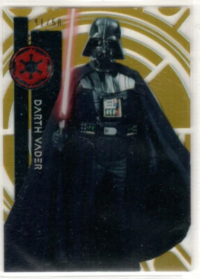 STAR WARS 2015 TOPPS HIGH TEK 4 DARTH VADER GOLD RAINBOW DIFFRACTOR #''D 41/50 - Image 1 of 2