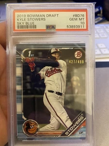 2019 Bowman Draft Kyle Stowers Sky Blue /499 PSA 10 - Picture 1 of 2