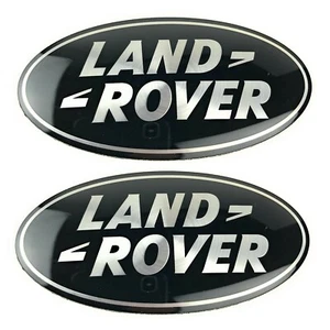 Land Rover LR3 Discovery Freelander Grille + Tail Gate Emblem Black Oval Badges - Picture 1 of 4