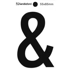 NEW Sandleford & Ampersand And House Number 85mm White Self-Adhesive Sign W85& - Picture 1 of 13