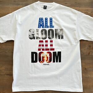 Extremely Rare Vintage New From 2008 Freshjive "All Doom" Men's T-Shirt White