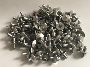 (Lot of 195) 1" Aluminum Drive Pin Rivets with Washers 1" Jumbo Head .37" hole - Picture 1 of 12