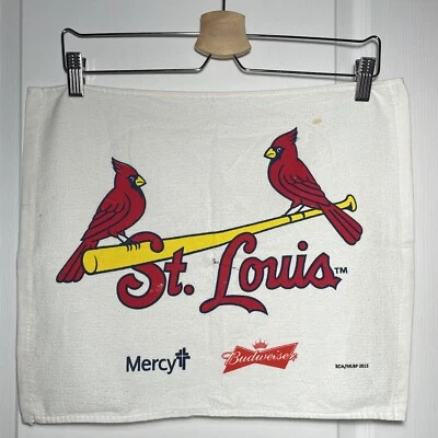 MLB St. Louis Cardinals Rally Toalla Budweiser 2013, Mercy 17x15" Blanco DEFECTOS Foto 1 de 4