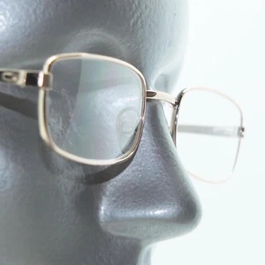 Gafas de lectura de tiro bajo rectángulo marco de metal dorado + lente 1,75 - Imagen 1 de 4