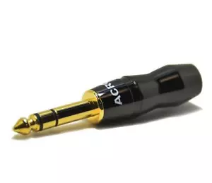 1x High Grade 6.3mm Stereo Plug Gold plating Audio Connector Plug - Picture 1 of 2