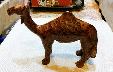 Desert Camel Figure Animal Model Camel Animal Model Toy Gift Thuya wood handmade Cover