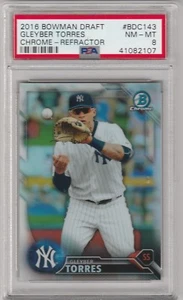 GLEYBER TORRES - 2016 BOWMAN CHROME DRAFT - REFRACTOR. - PSA NM-MT 8 - Picture 1 of 1