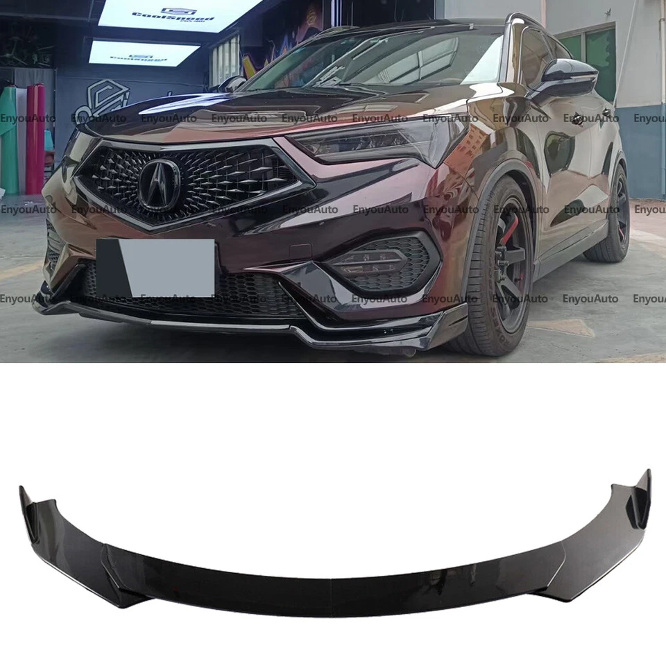 For Acura MDX RDX UNIVERSAL Front Bumper Lip Spoiler Splitter Glossy Black - Image 1 of 4