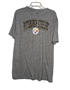 Camisa de manga corta Pittsburgh Steelers para hombre grande gris cuello redondo NFL fútbol - Imagen 1 de 3