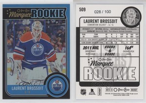 2014-15 O-Pee-Chee Marquee Black Rainbow /100 Laurent Brossoit #509 Rookie RC